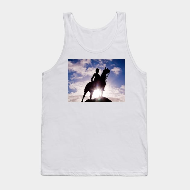 Royal Scots Greys Statue Tank Top by MarkRBowman